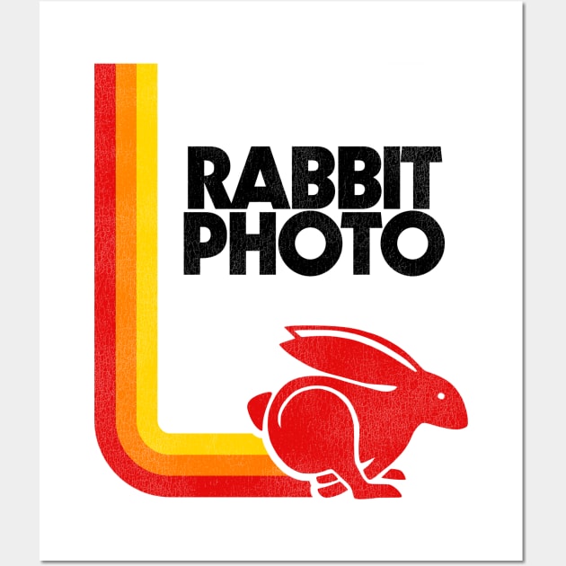 RABBIT PHOTO / 70s Retro Stripe Defunct Film Wall Art by darklordpug